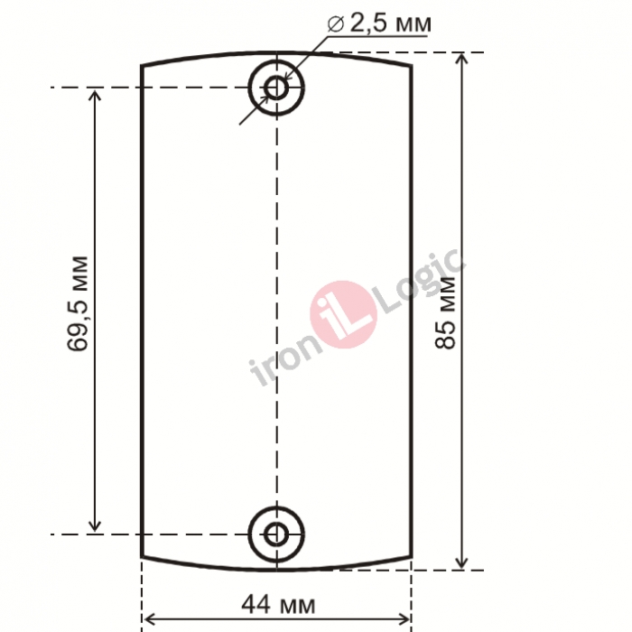 Čtečka MATRIX-ll MF-l-LG Wiegand 26, 1-wire(TM) povrchová světlá šedá, 13,56 MHz MIFARE RFID IRON LOGIC