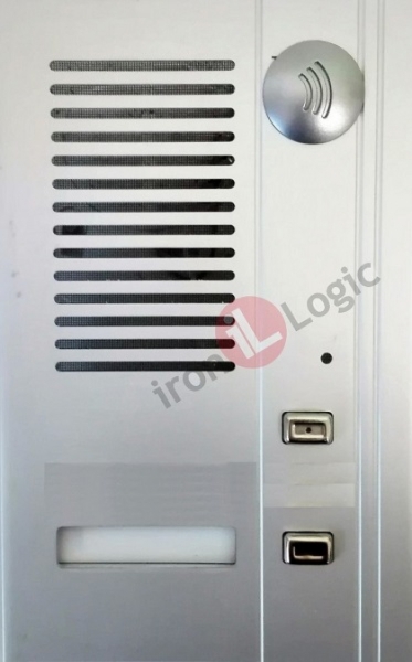 Čtečka GUARD Wiegand 26, 1-wire(TM) zapuštěná 13,56 MHz MIFARE RFID kontrola vstupu IRON LOGIC-TESLA GUARD 1 tlačítko