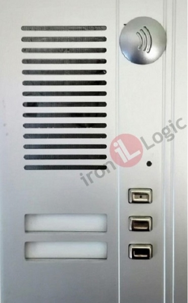 Čtečka GUARD Wiegand 26, 1-wire(TM) zapuštěná chráněná 3,56 MHz MIFARE RFID kontrola vstupu IRON LOGIC-TESLA 2 tlačítka
