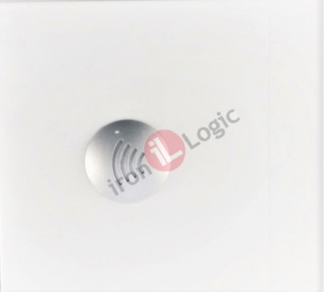 Čtečka SFERA bílá Wiegand 26, 1-wire(TM) zapuštěná 13,56 MHz MIFARE RFID kontrola vstupu IRON LOGIC-bticino
