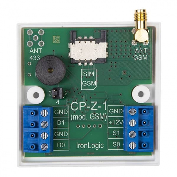 Čtečka CP Z-1 GSM,1-Wire(TM), Wiegand-26, Wiegand-34, Wiegand-42, Wiegand-50, Wiegand-58, GSM 900/1800 MHz IRON LOGIC