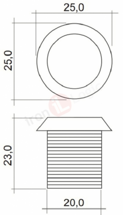 Čtečka CP-Z-2H-EMBEDDET Wiegand 26 zapuštěná 125 kHz HID ProxCard RFID IRON LOGIC