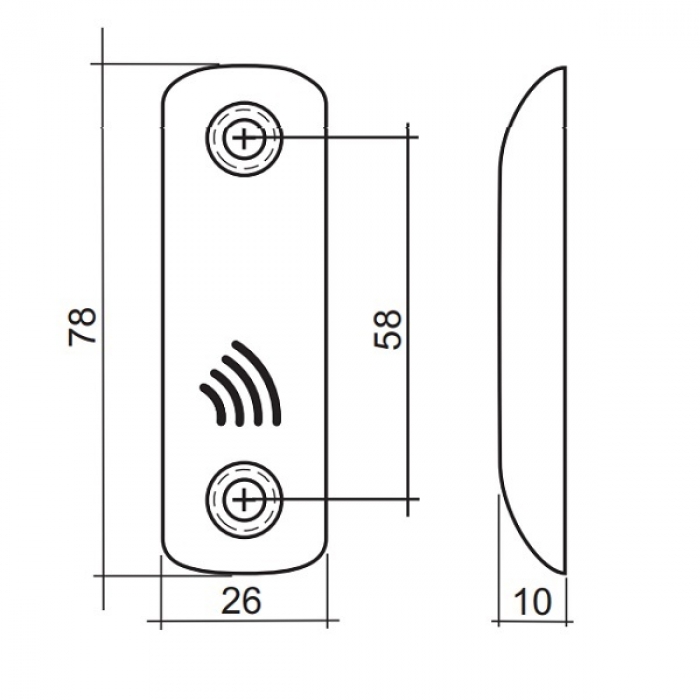 Čtečka CP-Z-3E-BLACK Wiegand 26, 1-wire(TM) povrchová černá, 125 kHz EM MARINE, HID ProxCard RFID IRON LOGIC