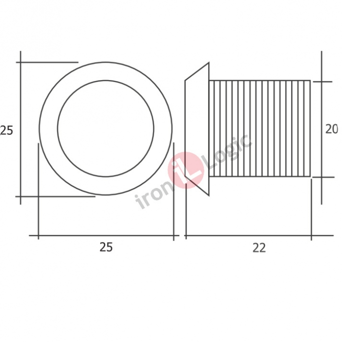 Čtečka CP-Z-2L-EMBEDDED Wiegand-26, 1-wire (TM) zapuštěná 125 kHz EM MARINE RFID IRON LOGIC
