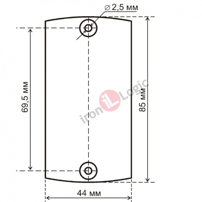 Čtečka MATRIX ll MF-1-S Wiegand 26, 34, 1-wire(TM) povrchová černá, chráněný režim RFID, kontrola vstupu  IRON LOGIC