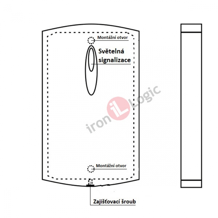 Čtečka MATRIX-lll-E+DARG-GREY Wiegand 26, 1-wire(TM) povrchová tmavá šedá 125 kHz EM MARINE RFID IRON LOGIC