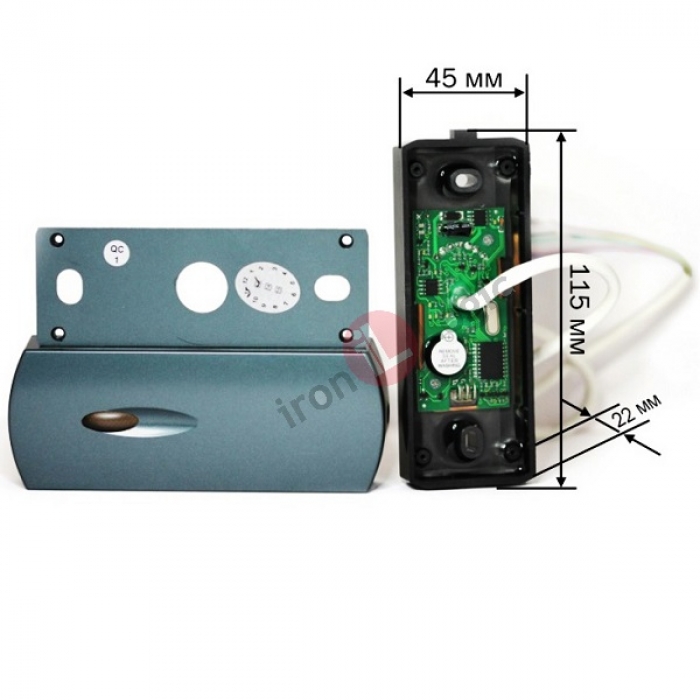 Čtečka MATRIX-lll-MF-l-DARG-GREY-Wiegand 26, 1-wire(TM) povrchová tmavá šedá, 13,56 MHz MIFARE RFID IRON LOGIC