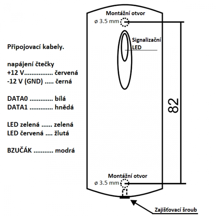 Čtečka MATRIX-lll-EH-DARG-GREY Wiegand 26, 1-wire(TM) povrchová tmavá šedá 125 kHz EM MARINE, HID ProxCard ll, RFID IRON LOGIC