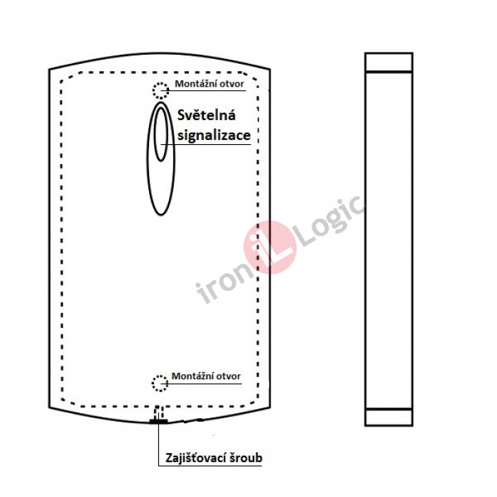 Čtečka MATRIX lll RD-All Wiegand 26 1-wire(TM) RS232 RS485 povrchová tmavá šedá, 125 kHz EM MARINE, HID ProxCard ll, 13,56 MHz MIFARE RFID