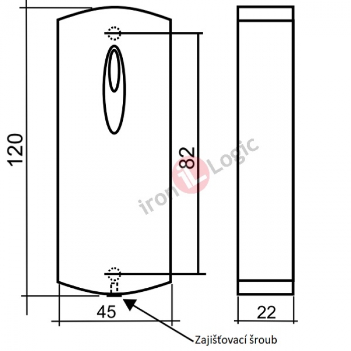 Čtečka MATRIX-lll-MF-l-DARG-GREY-Wiegand 26, 1-wire(TM) povrchová tmavá šedá, 13,56 MHz MIFARE RFID IRON LOGIC